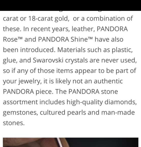 Pandora Does NOT use Swarovski crystals - Picture 1 of 1